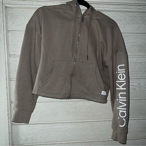 Calvin Klein Performance Cropped Zipper Hoodie